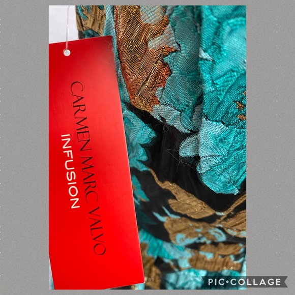 Carmen Marc Valvo infusion one shoulder Gown Maxi